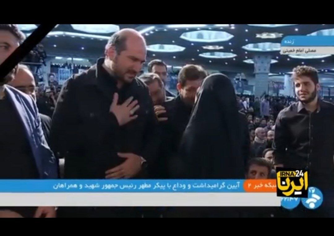 زینب سلیمانی در مراسم وداع با رییسی در تهران