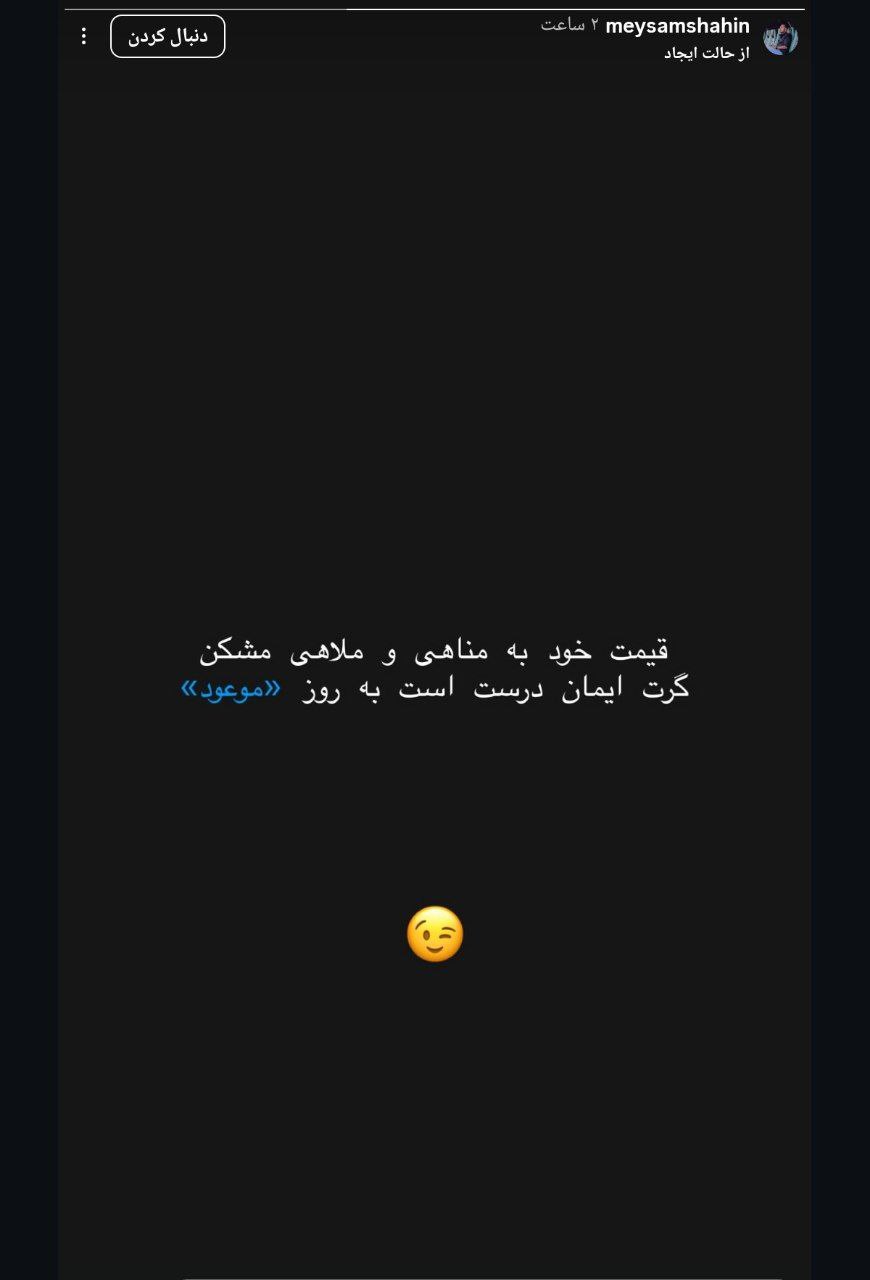 استوری میثم شاهین
