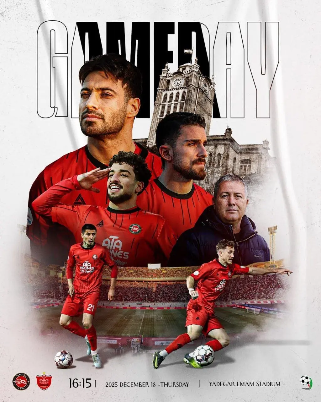 پوستر ویژه تراکتور برای جدال امروز با پرسپولیس