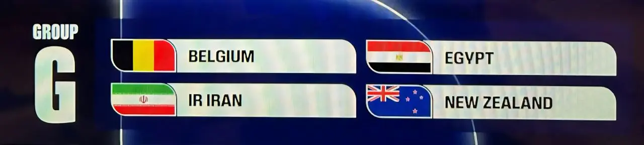 وضعیت گروه G جام جهانی