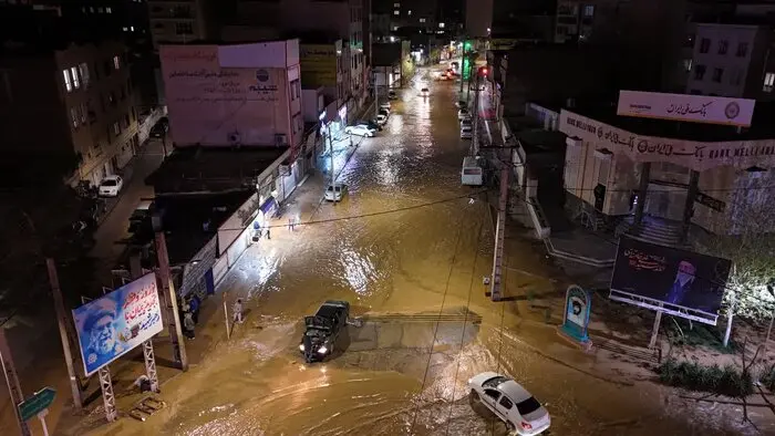 بارندگی سیل‌آسا در ساوه