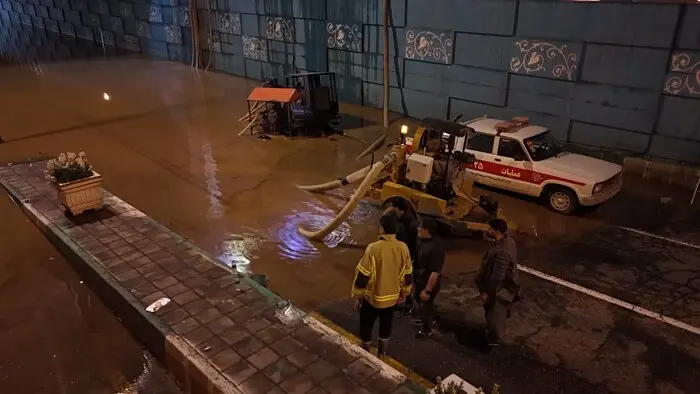 بارندگی سیل‌آسا در ساوه