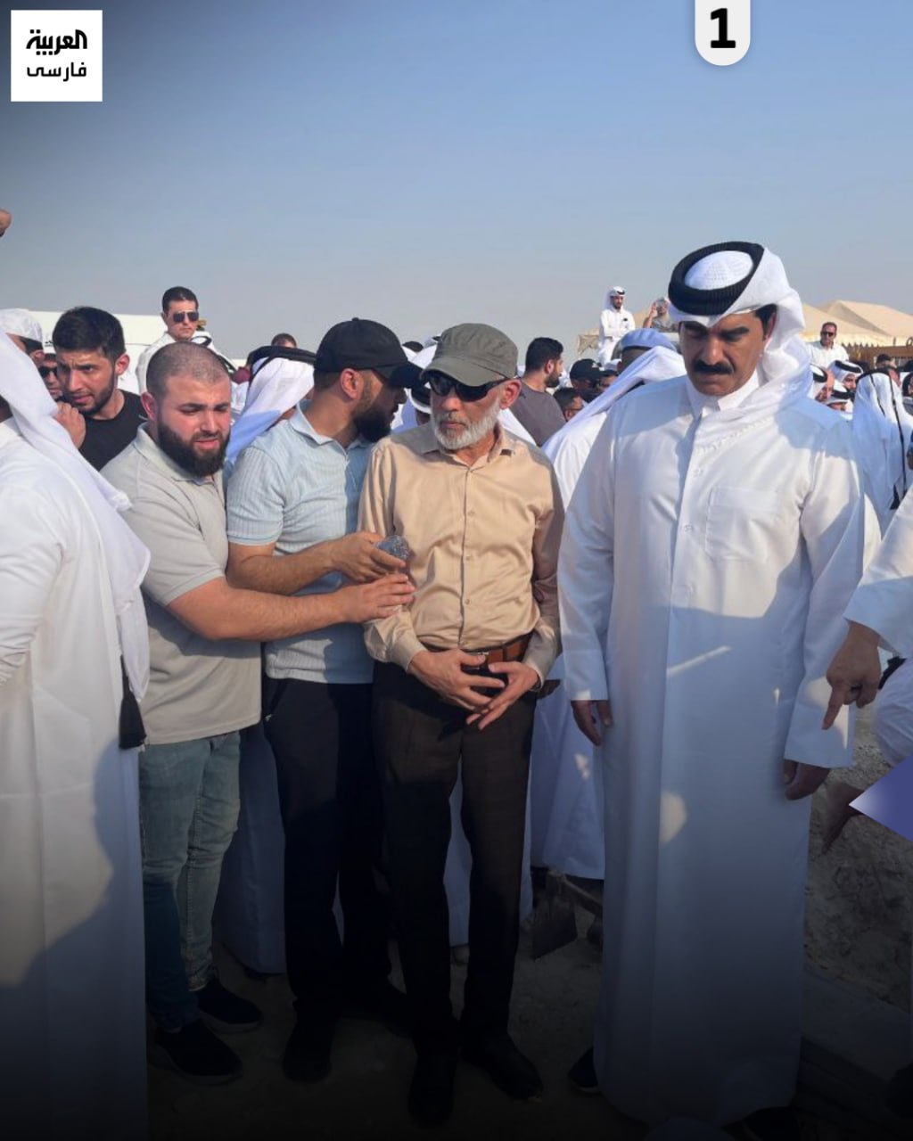 حضور رهبران حماس در مراسم تشییع 