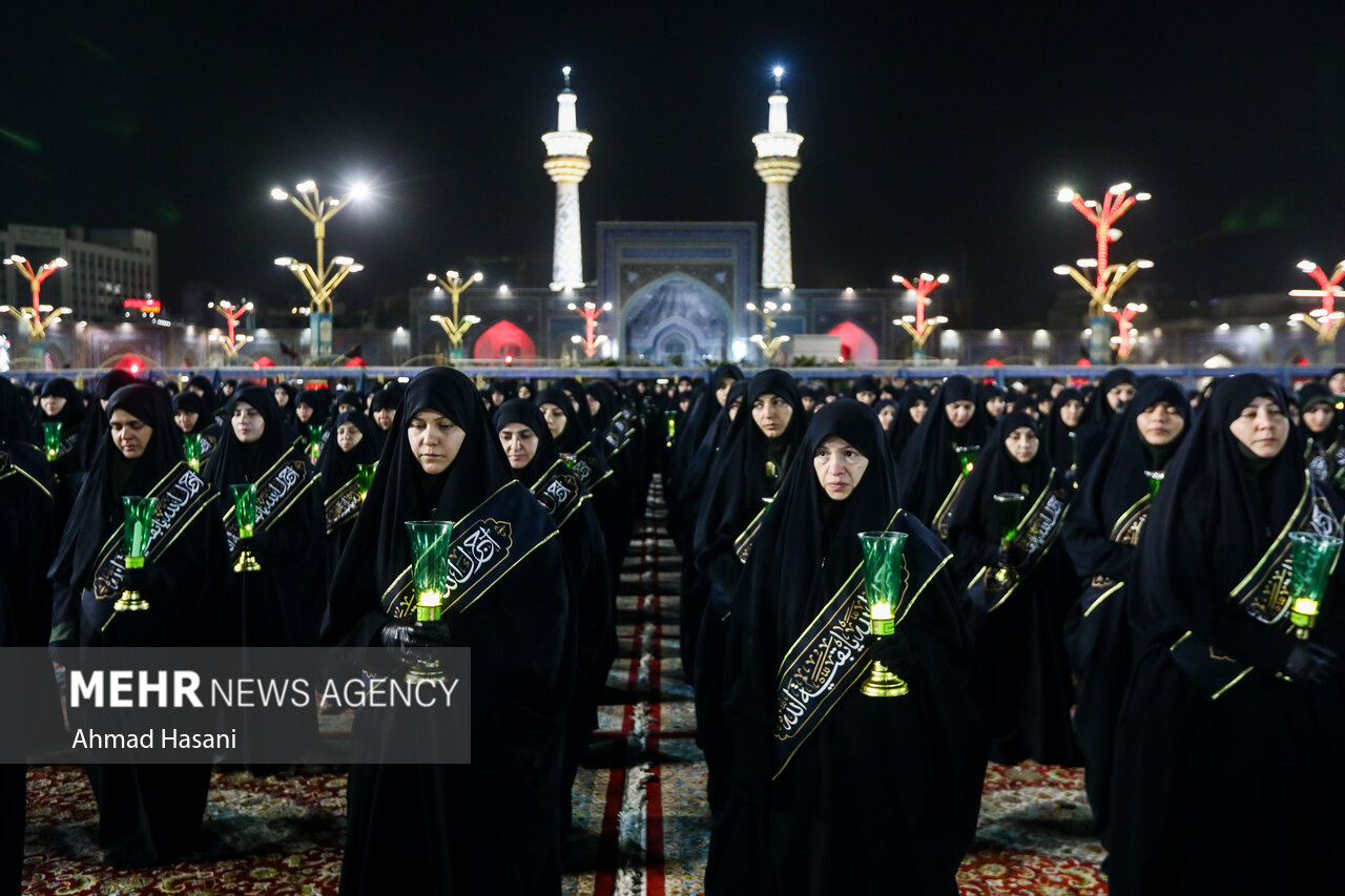 مراسم خطبه‌خوانی شب شهادت در حرم امام رضا (ع) 