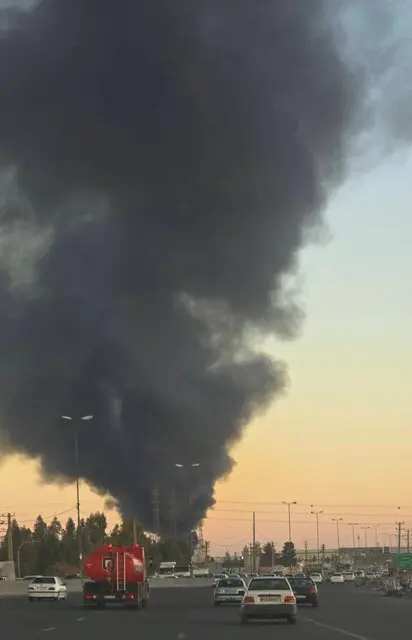 آتش سوزی در کارخانه کفش جاده خاوران