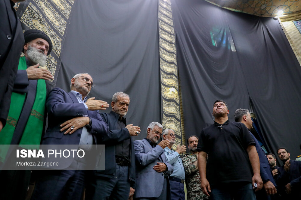 حضور پزشکیان در مراسم یادبود شهدای ارتش در جنگ 12 روزه
