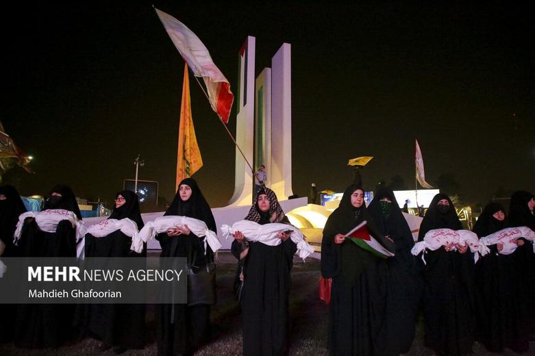 تجمع مردمی برای مطالبه وعده صادق ۳ در مشهد  