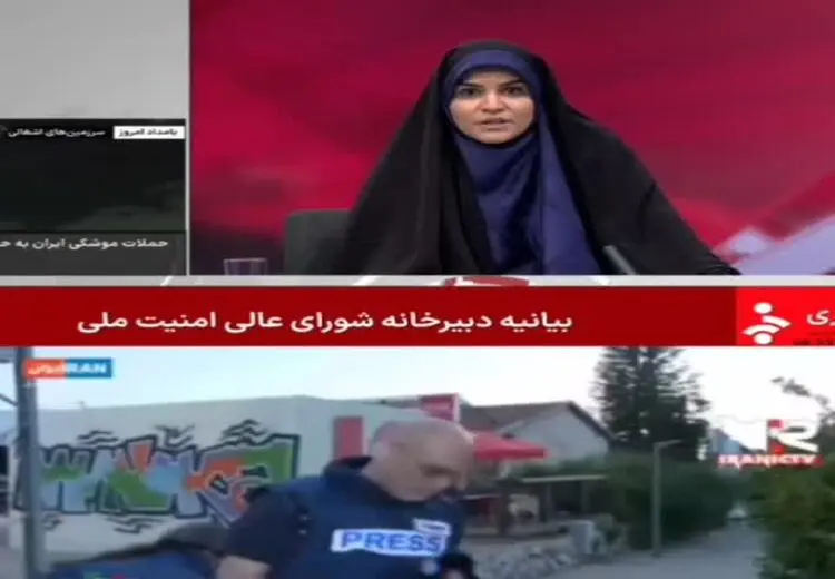  مقایسه شجاعت برخورد مجری صداوسیما با فرار مجری اینترنشنال در برابر انفجار