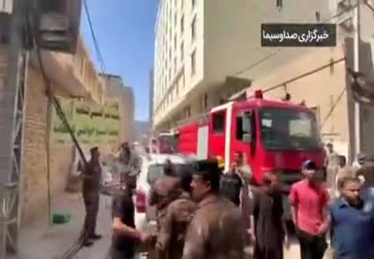  اولین تصاویر از آتش‌سوزی در هتل زائران ایرانی در نجف