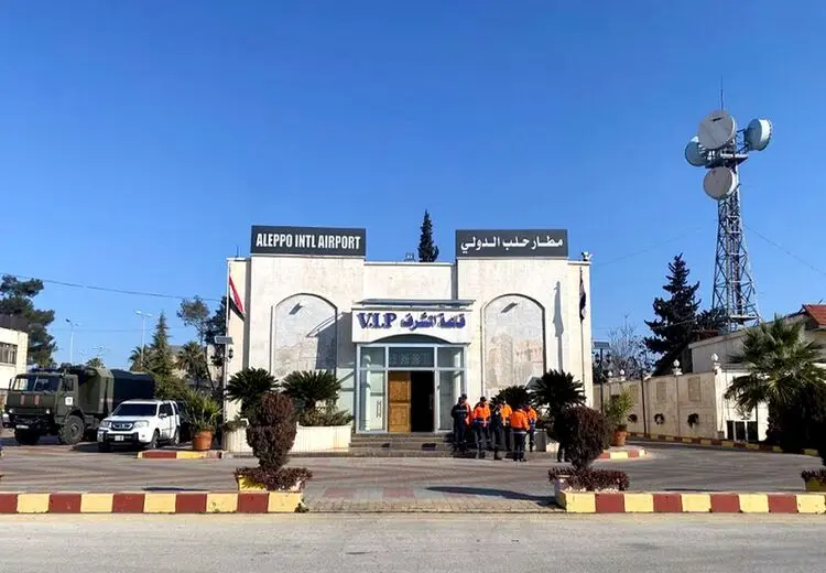 بمباران باند فرودگاه حلب در سوریه توسط اسراییل