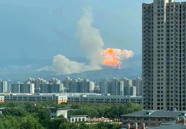 سقوط موشک چینی هنگام آزمایش!