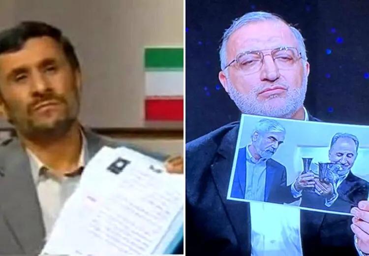 تکرار تاریخ؛ اقدام مشابه زاکانی با محمود احمدی‌نژاد در مناظره