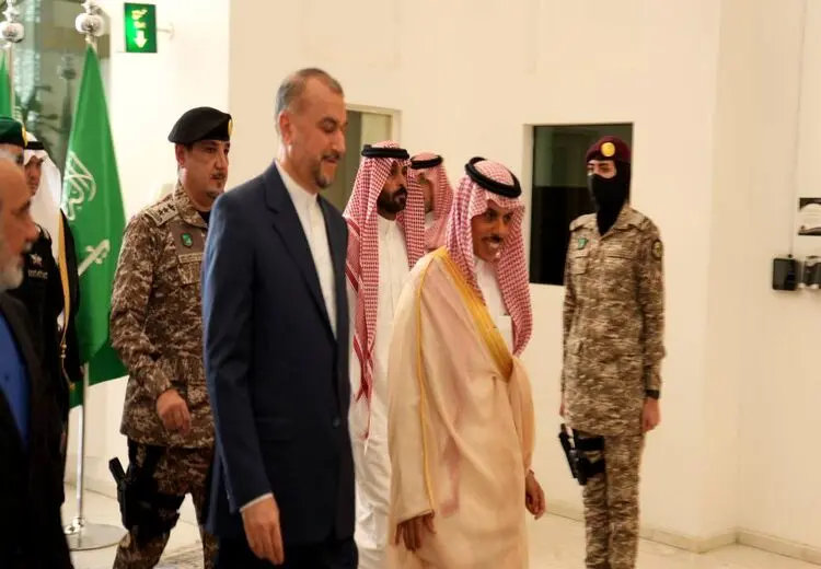  ‏گارد تشریفات زن در استقبال از امیرعبداللهیان در عربستان