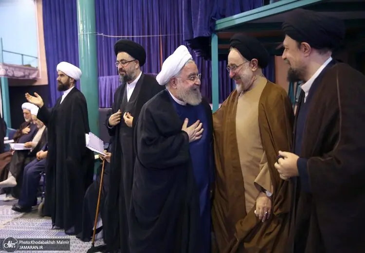  حضور خاتمی و روحانی در مراسم چهلمین روز درگذشت آیت الله صانعی