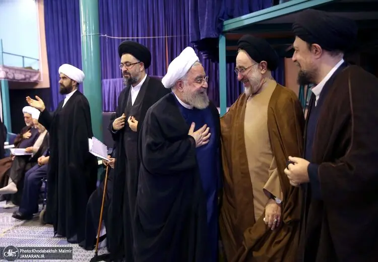  حضور خاتمی و روحانی در مراسم چهلمین روز درگذشت آیت الله صانعی