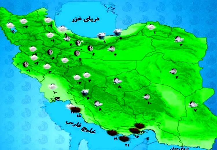 فعالیت سامانه بارشی و‌کاهش دما