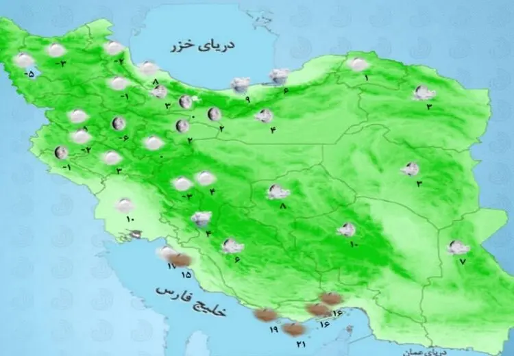 فعالیت سامانه بارشی و‌کاهش دما