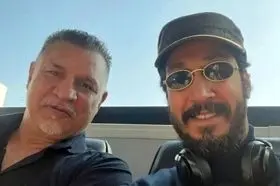 سلفی بهرام افشاری در کنار علی دایی