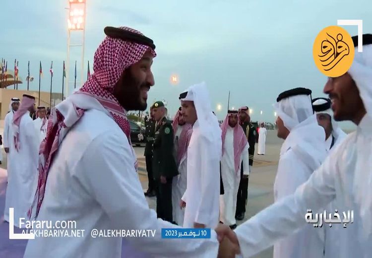 استقبال گرم ولیعهد عربستان از امیر قطر