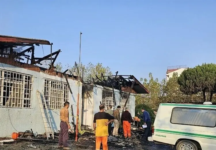 آتش‌سوزی مرگبار در کمپ ترک‌اعتیاد لنگرود