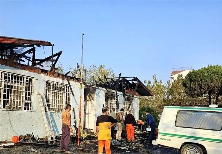 آتش‌سوزی مرگبار در کمپ ترک‌اعتیاد لنگرود