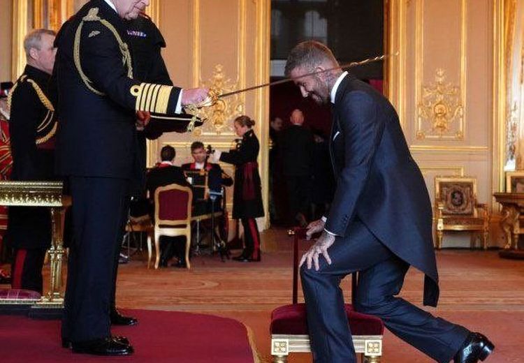 بکهام شوالیه شد + فیلم