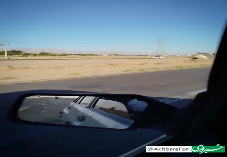 تریلی چپ کرده در جاده مشهد! / فیلم