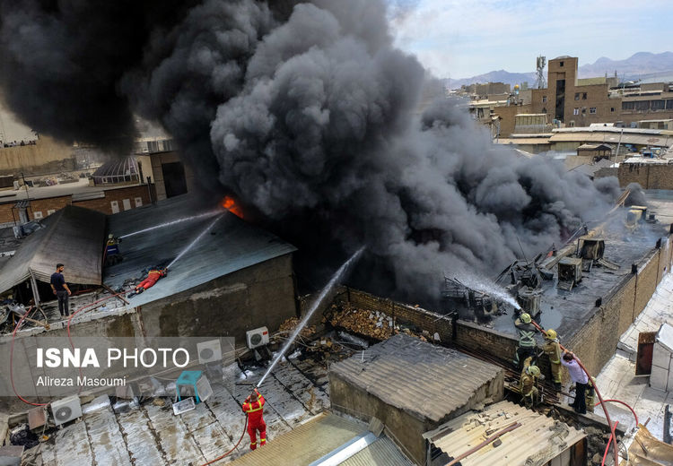 آتش‌سوزی در محدوده بازار تهران