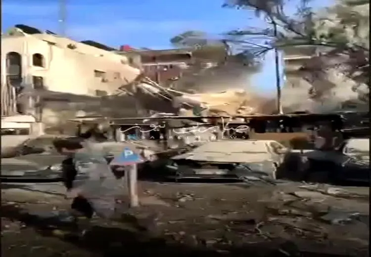 تصاویری از حمله اسراییل به ساختمان مجاور سفارت ایران در سوریه