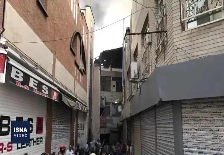 آتش‌سوزی در محدوده بازار تهران