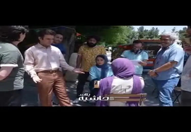 ریسه رفتن بازیگران لیسانسه ها از خنده در پشت صحنه سریال