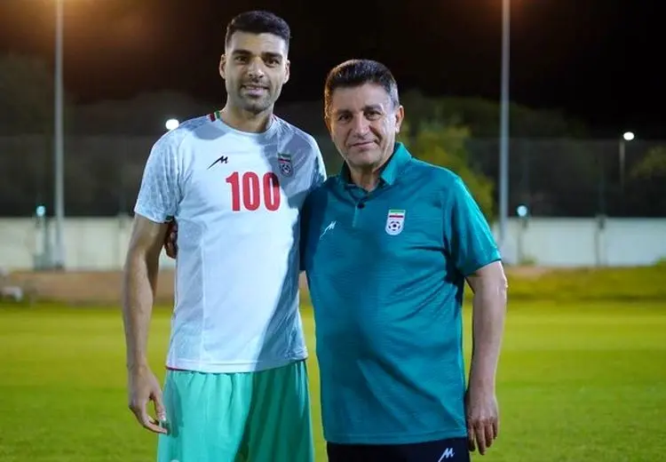 تونل افتخار برای مهدی طارمی در تمرین تیم‌ملی