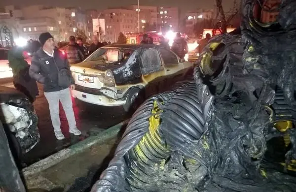 تصاویر آتش‌سوزی هولناک در بزرگراه یادگار