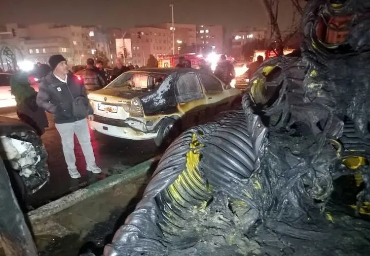 تصاویر آتش‌سوزی هولناک در بزرگراه یادگار