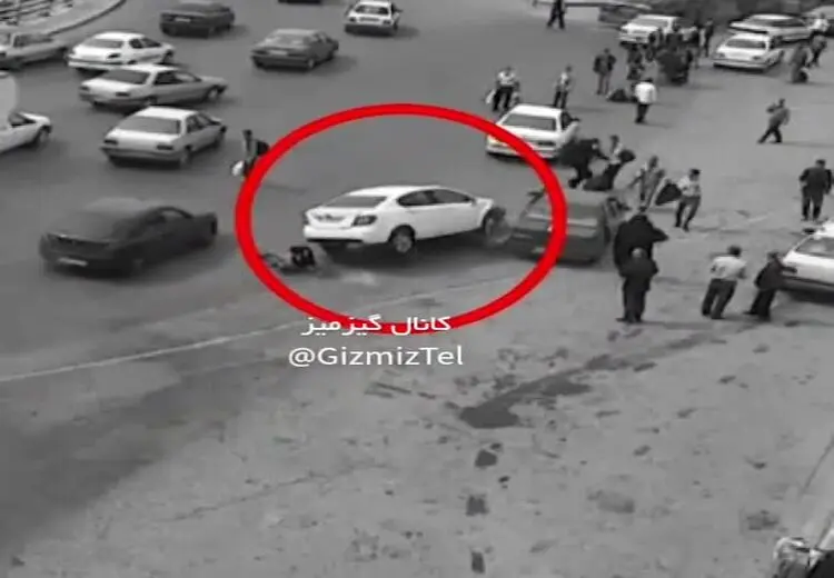 لحظه تصادف وحشتناک در قم و خوش شانسی عابرین!

