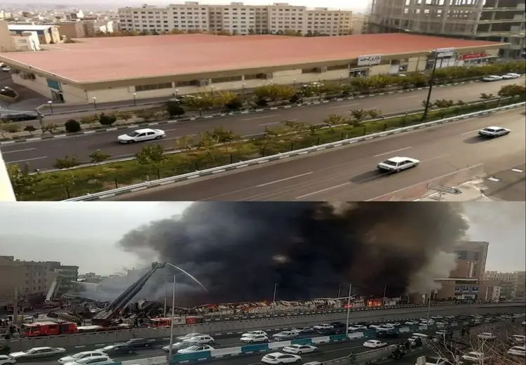 عکس بازار جنت‌آباد قبل از حادثه آتش‌سوزی