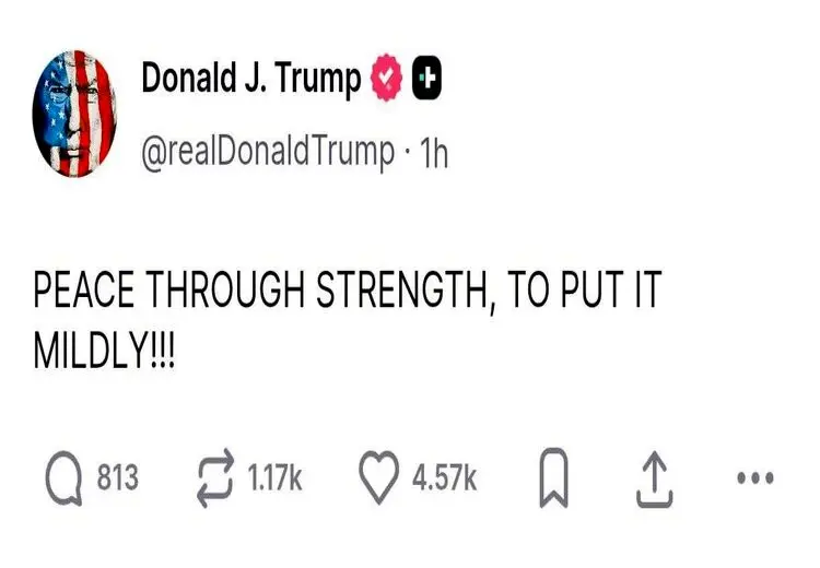 پست جدید ترامپ درباره جنگ با ایران