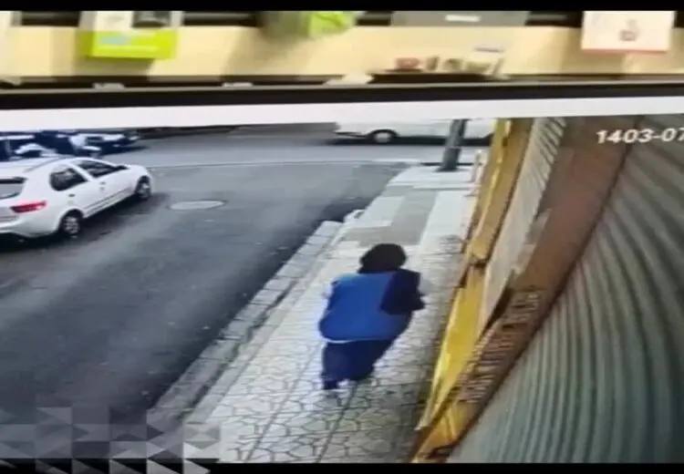 لحظه سرقت گوشی موبایل زن جوان در تهران