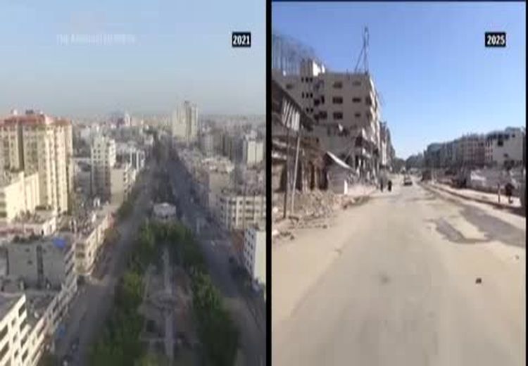  تصاویر ویرانی گسترده در نوار غزه قبل و بعد از جنگ ۷ اکتبر 
