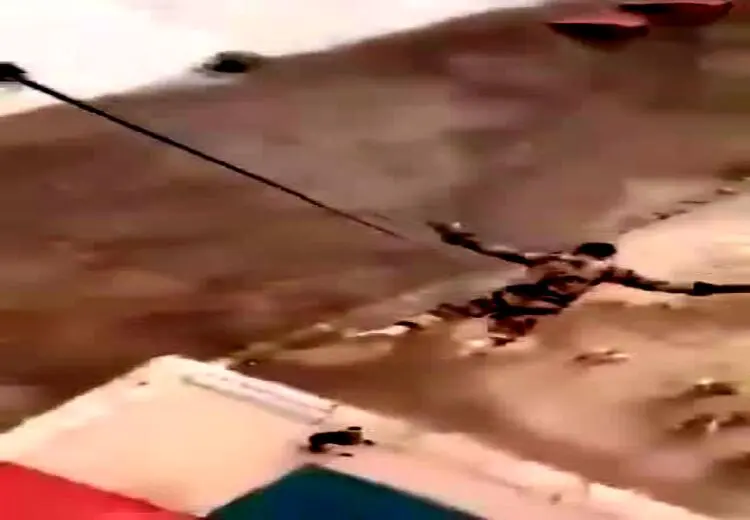  لحظه دلخراش سقوط سرباز حین آموزش