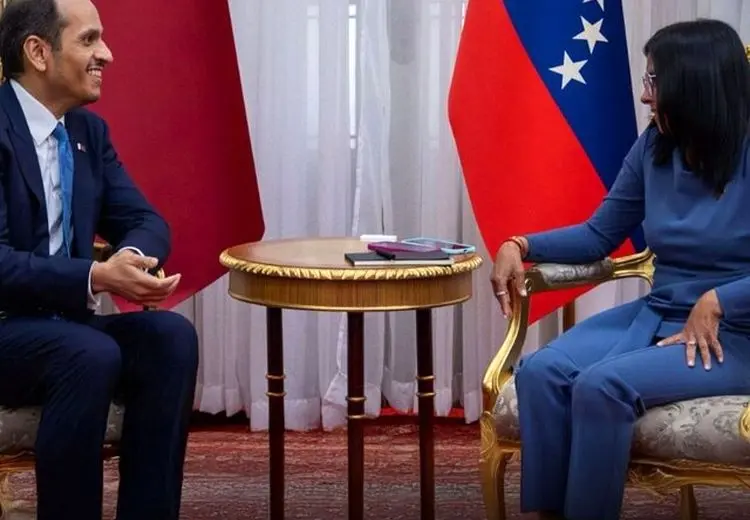 دیدار رئیس‌جمهور موقت ونزوئلا با نخست‌وزیر قطر