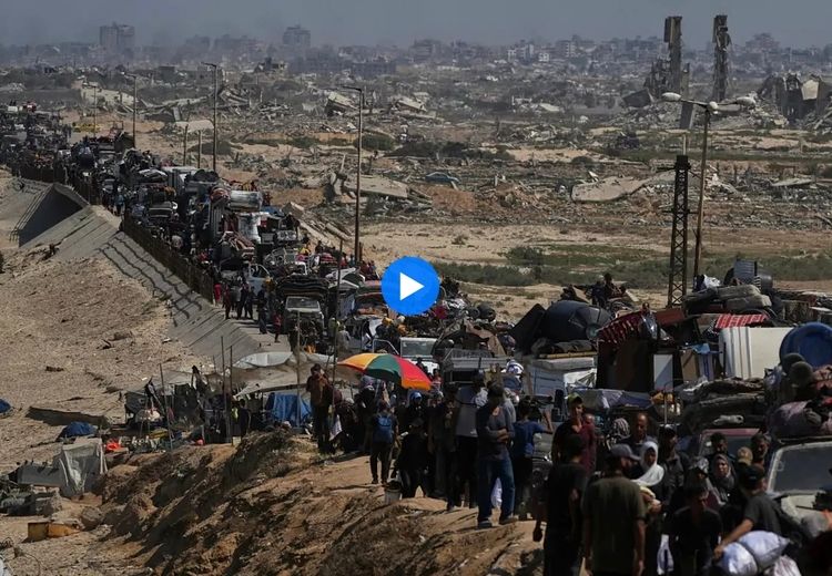 اسرائیل: ۳۵۰ هزار فلسطینی شهر غزه را ترک کردند / اتحادیه اروپا: عملیات زمینی متوقف شود