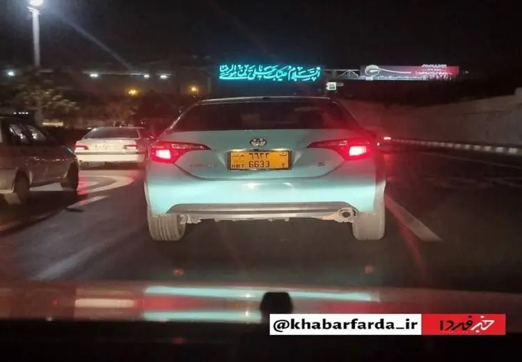 عکس جنجالی از تردد تاکسی‌ با پلاک افغانستان در مشهد