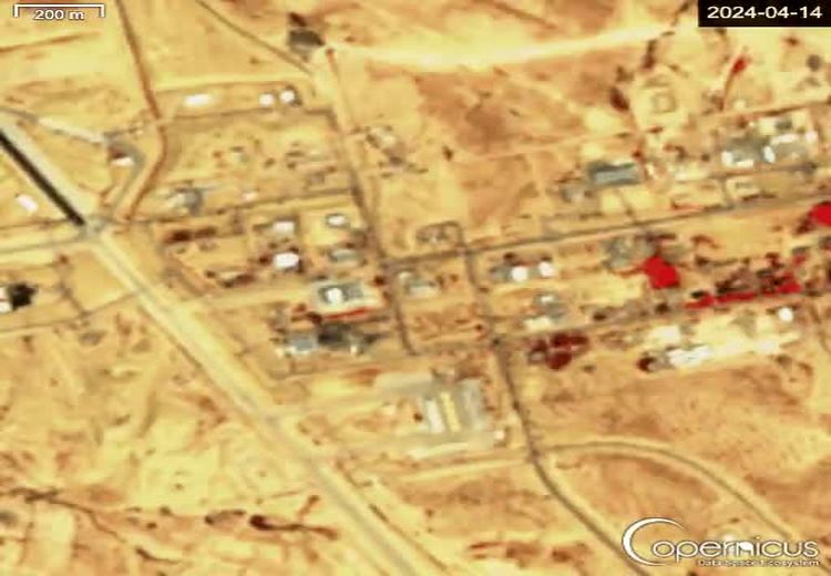 اولین تصاویر ماهواره از خسارت به پایگاه نواتیم در پاسخ ایران