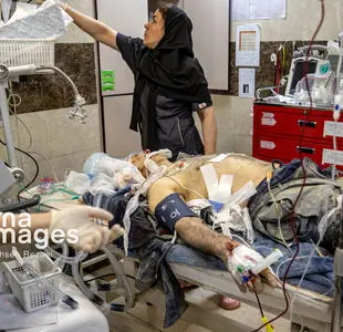 تصاویر مجروحان حمله هوایی آمریکا و اسرائیل به تهران