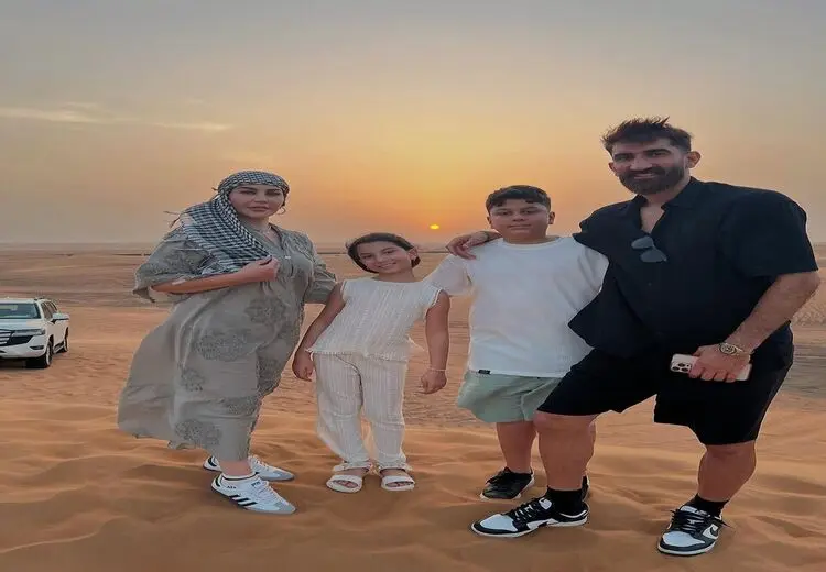  بیرانوند و خانواده در کویر دبی