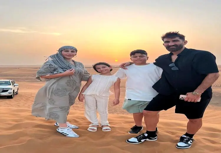  بیرانوند و خانواده در کویر دبی