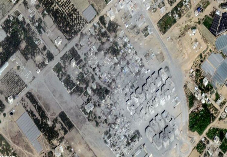 عکس‌های ماهواره‌ای غزه قبل و بعد از حملات اسراییل