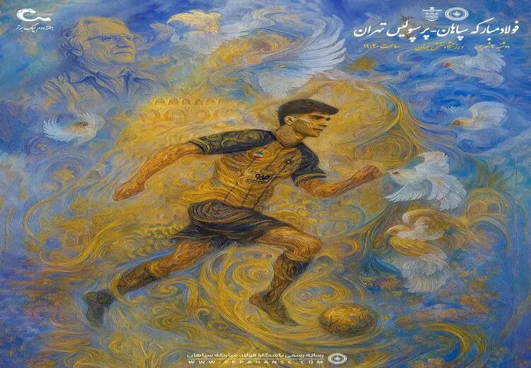 پوستر متفاوت باشگاه سپاهان برای بازی با پرسپولیس