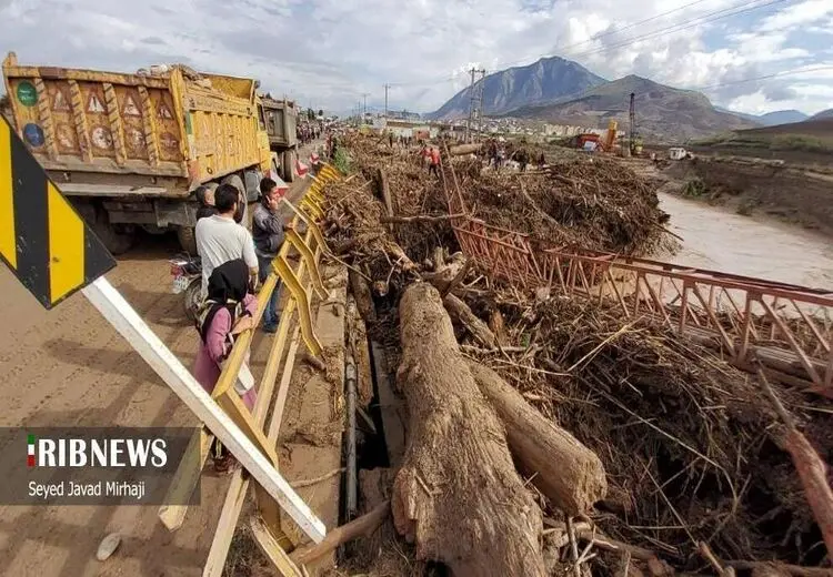 مسدود شدن راه‌ها در گلستان بخاطر سیل